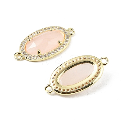 Natural Rose Quartz Faceted Oval Links G-B126-06G-08-1
