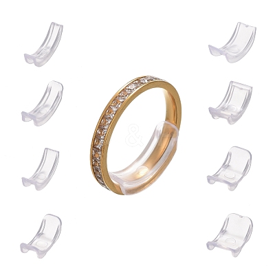8Pcs 8 Sizes Plastic Invisible Ring Size Adjuster TOOL-H005-01-1