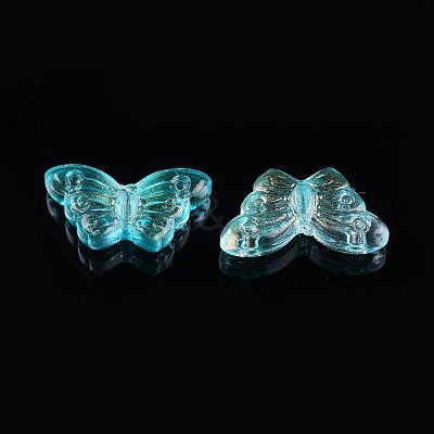 Electroplate Transparent Glass Beads X-EGLA-L027-E-1