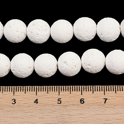 Synthetic Lava Rock Beads Strands G-S397-D02-8mm-1