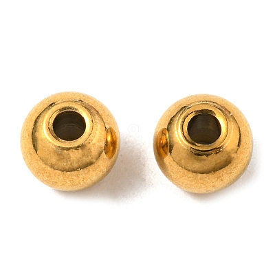 304 Stainless Steel Smooth Round Spacer Beads STAS-M006-01A-G-1