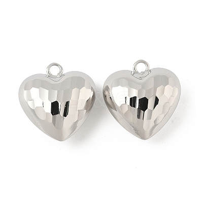 Heart Brass Pendants KK-M327-02C-P-1