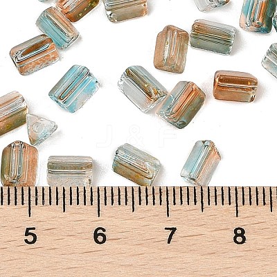 Transparent Spray Painted Glass Seed Beads SEED-L011-10A-04-1