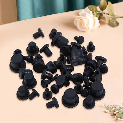 100Pcs 10 Styles Silicone Bottle Seal Plug FIND-GF0008-85-1