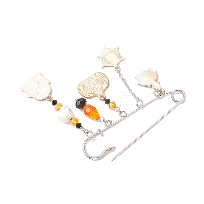 3Pcs 3 Colors Halloween Enamel Brooch Pins JEWB-TA00020-1