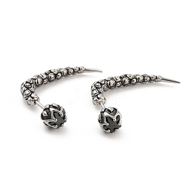 Rose Flower 316 Surgical Stainless Steel Pave Cubic Zirconia Ear False Plugs for Women EJEW-Z050-45B-AS-1