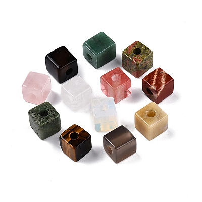 Natural & Synthetic Mixed Stone European Beads G-N344-28-1