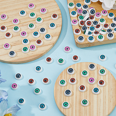 100Pcs 5 Colors Plastic Craft Hollow Eyeballs DIY-DC0002-53-1