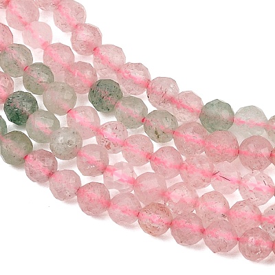 Gradient Color Natural Red and Green Strawberry Quartz Beads Strands GG-NH0007-D02-01-1