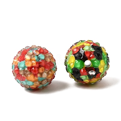 Opaque Acrylic & Resin Rhinestone Beads OACR-G062-02-1
