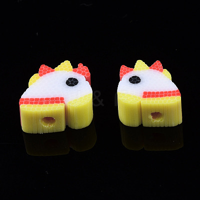 Handmade Polymer Clay Beads CLAY-N008-021F-1