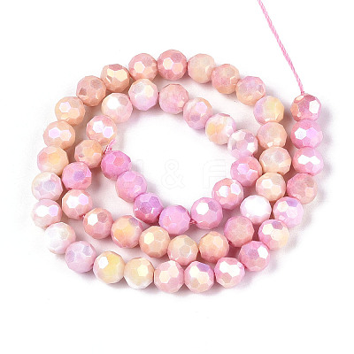 Anti-Tarnish Electroplate Glass Beads Strands EGLA-T021-10mm-15-04-1