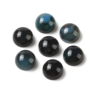 Natural Blue Agate Cabochons G-B082-07A-04-1
