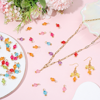 100Pcs Acrylic Pendants TACR-BM0001-07-1