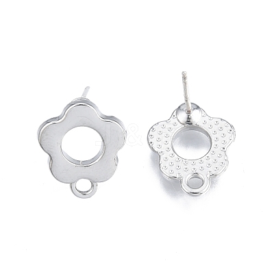 Alloy Stud Earring Findings PALLOY-N150-82P-1