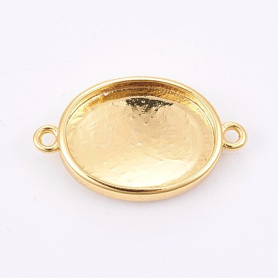Brass Cabochon Connector Settings KK-F748-26G-1