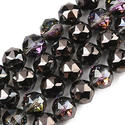 Transparent Electroplate Glass Beads Strands EGLA-N002-34C-B18-1
