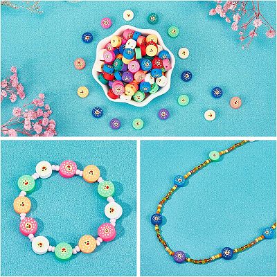 5 Strands Handmade Polymer Clay Beads Strands CLAY-NB0001-46-1