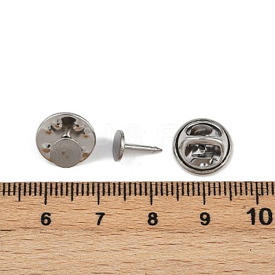304 Stainless Steel Butterfly Clutches Pin Backs STAS-P262-03P-01-1