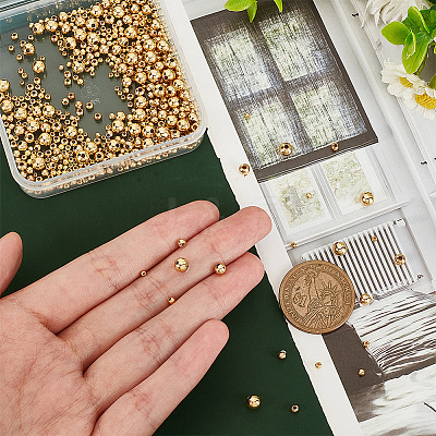 600Pcs 5 Style Brass Beads KK-PH0005-63-1