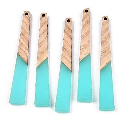 Translucent Resin & Walnut Wood Big Pendants LS-X-RESI-TAC0017-46-B01-1
