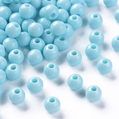 Opaque Acrylic Beads X-MACR-S370-C6mm-A07-1