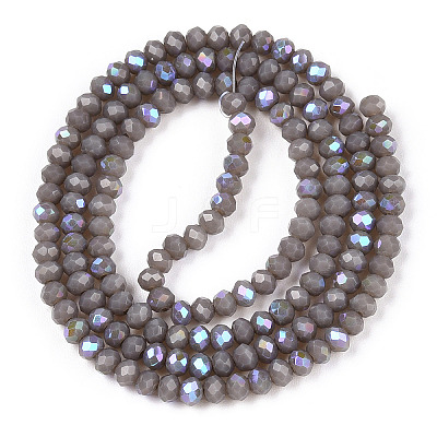 Electroplate Opaque Solid Color Glass Beads Strands EGLA-A034-P2mm-L23-1