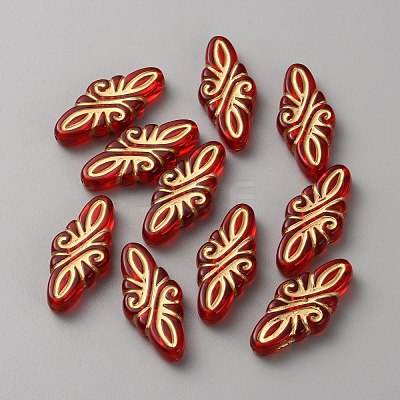 Plating Transparent Acrylic Beads OACR-WH0042-03B-1