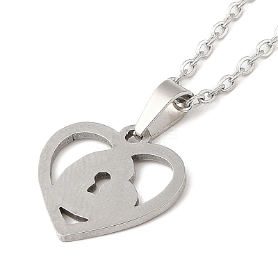 Non-Tarnish 306 Stainless Steel Pendant Necklace for Women NJEW-Q772-01P-10-1