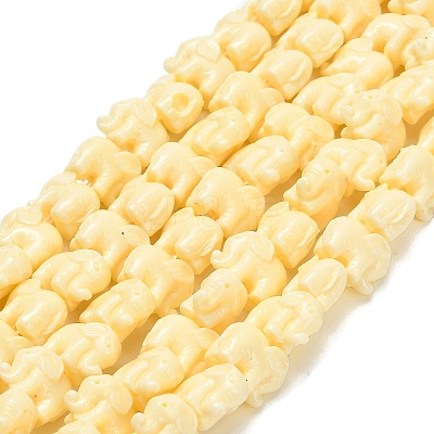 Synthetic Coral Dyed Carved Bead BSHE-H114-04E-1