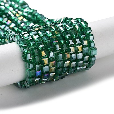 Electroplate Glass Bead Strands EGLA-J028-4x4mm-AB14-1