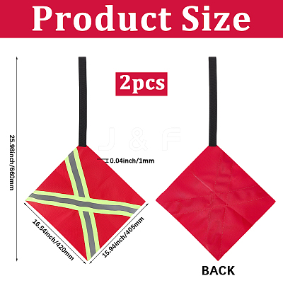 2Pcs Oxford Fabric Reflective Safety Flag for Kayaks AJEW-GF0014-19A-1