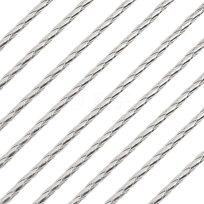 5M Braided Round PU Leather Jewelry Cord OCOR-GF0004-96A-04-1