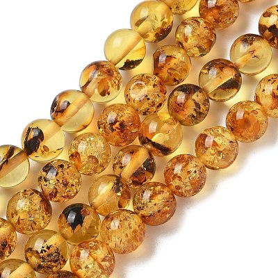 Natural Amber Beads Strands G-K387-D02-01-1