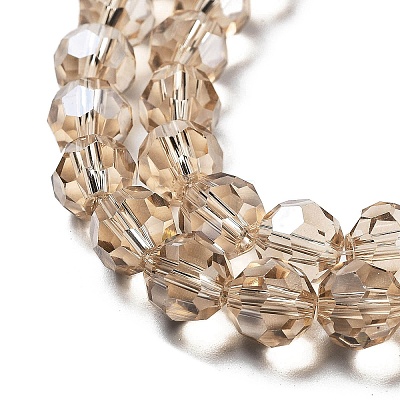 Electroplate Transparent Glass Beads Strands EGLA-A035-T8mm-A22-1
