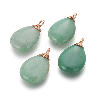 Natural Green Aventurine Pendants G-I214-B04-1
