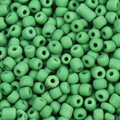 Frosted Opaque 6/0 Glass Seed Beads SEED-R029-4mm-A10-1