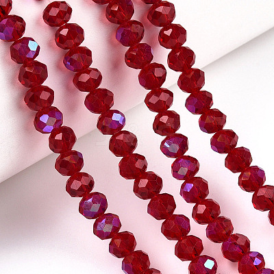 Electroplate Glass Beads Strands LS-EGLA-A034-T8mm-L20-1