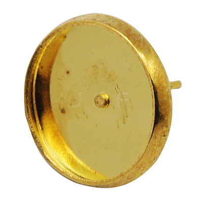 Brass Stud Earring Settings LS-IFIN-Q006-G-1