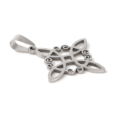 Non-Tarnish Hollow Out 201 Stainless Steel Pendants LS-STAS-G330-01B-P-1