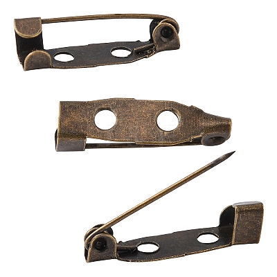 Iron Brooch Findings IFIN-E035Y-AB-1