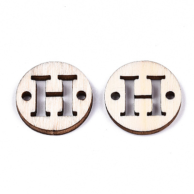 Unfinished Natural Poplar Wood Links Connectors WOOD-S045-140A-01H-1