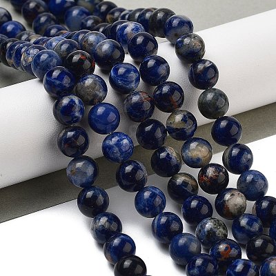 Natural South Africa Sodalite Beads Strands G-S259-35-8mm-1