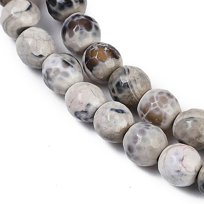 Natural Fire Crackle Agate Beads Strands G-C082-A01-42-1