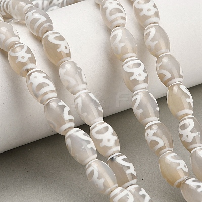 Tibetan Style dZi Beads Strands GG-CBA4812-C02-8X12MM-1