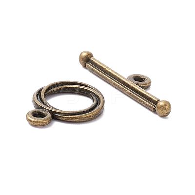 Tibetan Style Zinc Alloy Toggle Clasps MLF0539Y-NF-1
