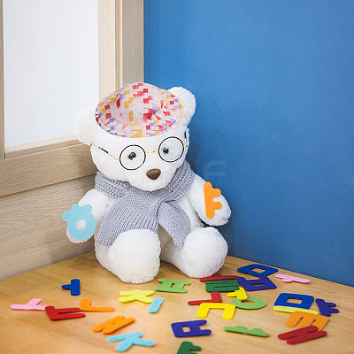30Pcs 5 Colors Mini Straw Hat for Doll Decorative Accessories DIY-BC0014-20-1