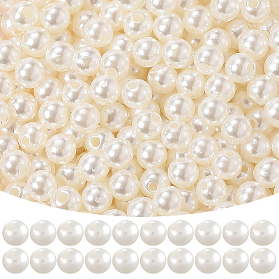 Imitation Pearl Acrylic Beads PEAR-LT0001-02E-1