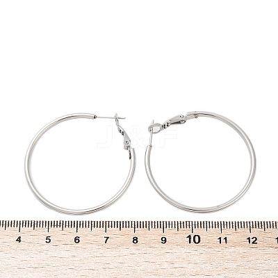 Tarnish Resistant 201 Stainless Steel Hoop Earrings LS-EJEW-F188-24P-B-1