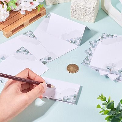 80Pcs Rectangle Paper Table Place Cards AJEW-TA0003-64A-1